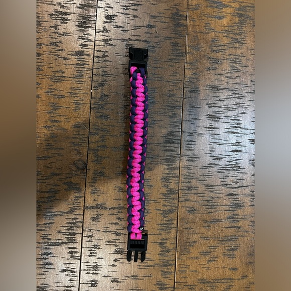 Handcrafted, Pink & Purple Paracord Bracelet - Picture 1 of 6